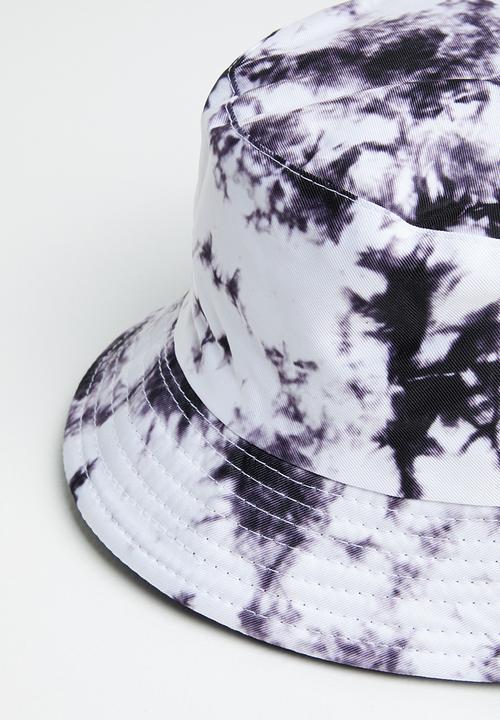 Pop Candy - Boys tie dye buket hat - black & white