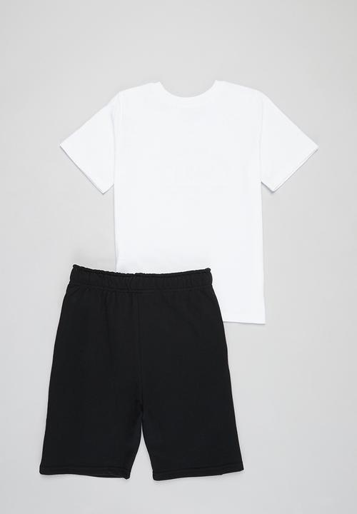 Superbalist Kids - Boys nasa tee & shorts set - white & black