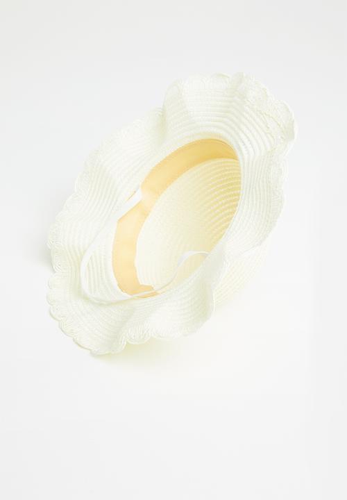 Pop Candy - Straw  hat & bag - white