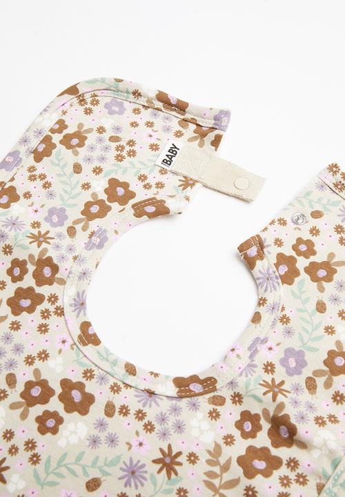 Cotton On - The square bib  - rainy day/smashed avo lulu floral