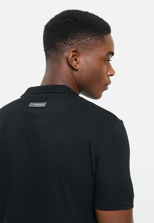 S.P.C.C - Carter regular fit johnny collar polo - black
