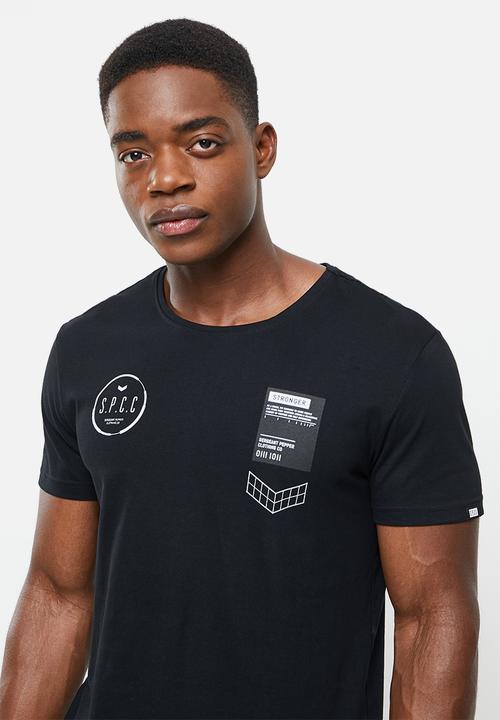 S.P.C.C - Levitt regular fit straight hem tee - black