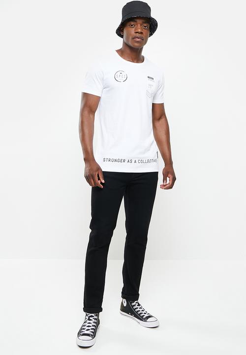 S.P.C.C - Levitt regular fit straight hem tee - optical white