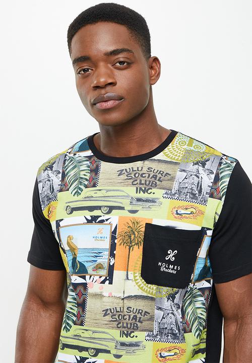 Holmes Bro's - Wild block short sleeve tee - multi