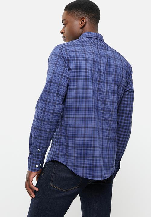 Nautica - W17912 l/s navtech plaid shirt - undercurrent 4de