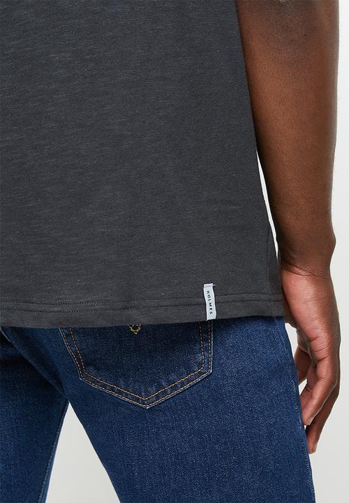Holmes Bro's - Beach flag basic short sleeve tee - charcoal 