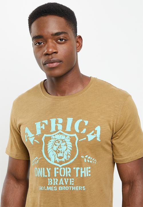 Holmes Bro's - Africa brave short sleeve tee - brown