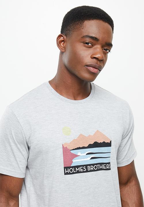 Holmes Bro's - Landscape waves short sleeve tee - grey 