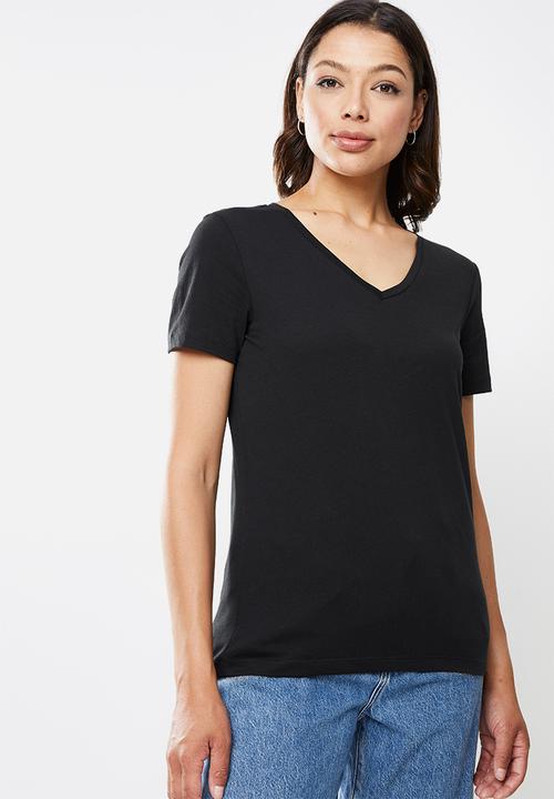 Superdry. - Lightweight essential vee tee - black