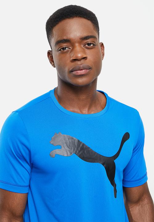 PUMA - Active big logo tee - blue 