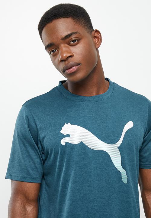 PUMA - Train fav heather cat short sleeve tee - blue