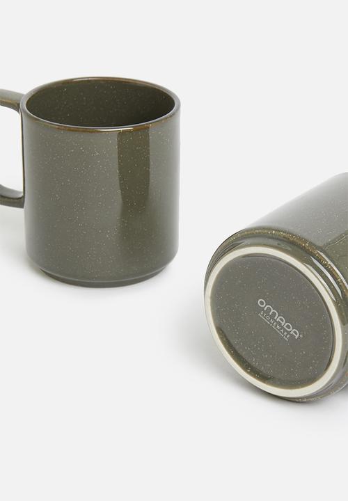 Omada - Flat stackable mug - grey
