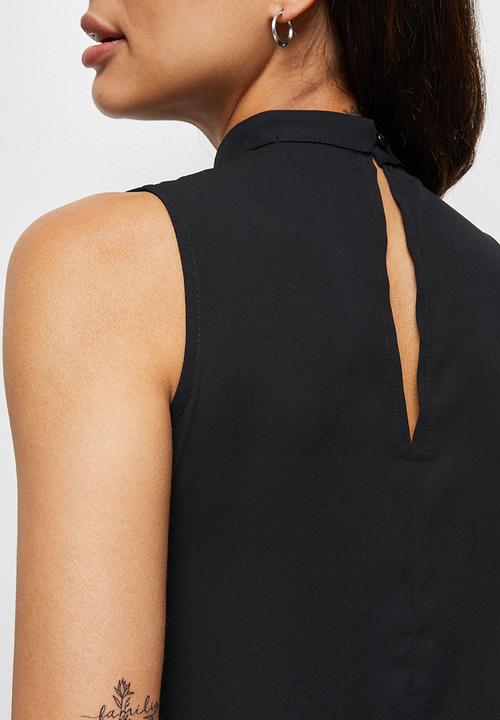 edit - Longline slit detail shell - black