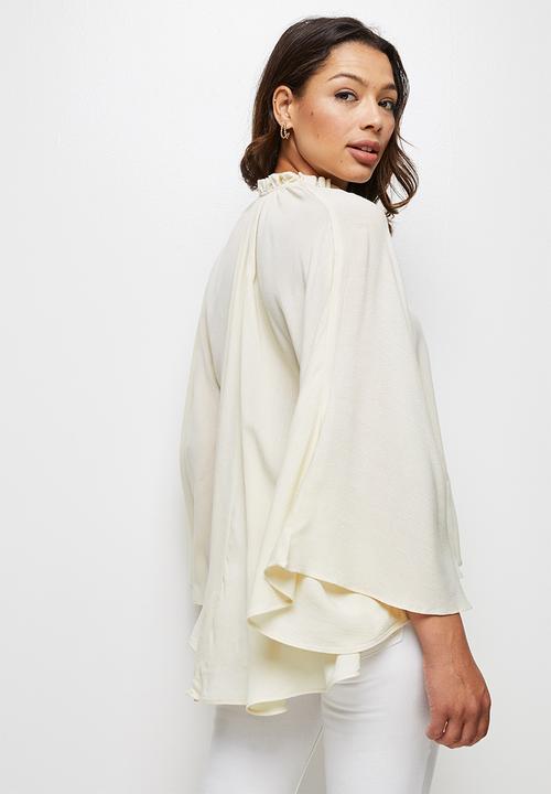 MILLA - Woven cape sleeve blouse - neutral
