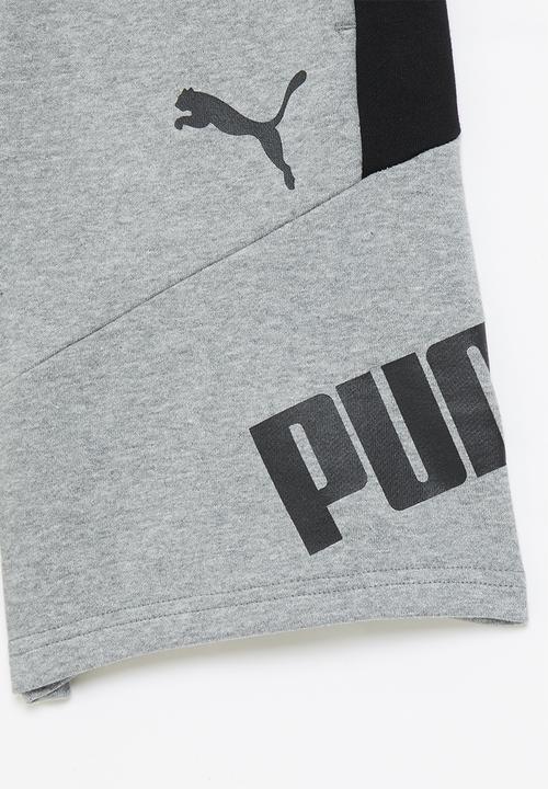 PUMA - Terry short 5" - medium gray heather
