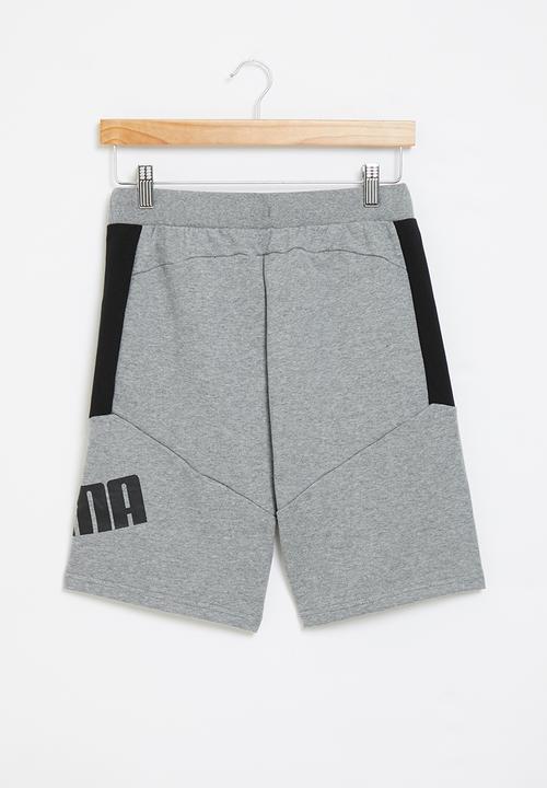 PUMA - Terry short 5" - medium gray heather