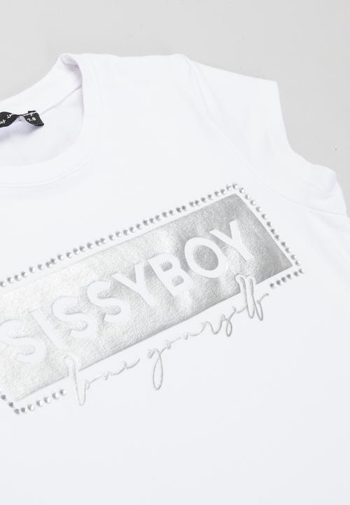 SISSY BOY - Lita fitted top - white
