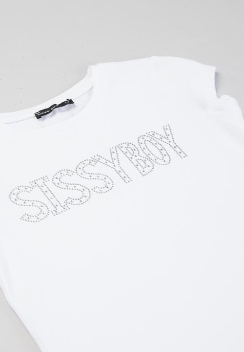 SISSY BOY - Isadora fitted top - white