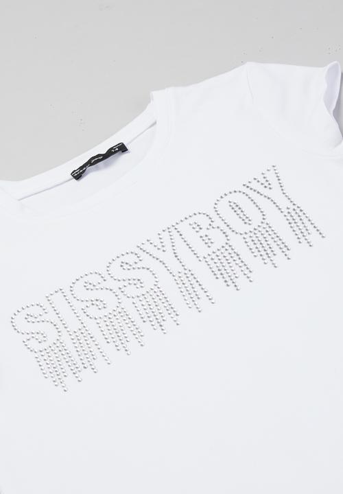 SISSY BOY - Danae fitted top - white