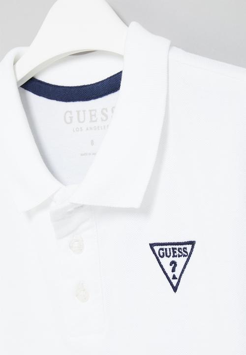 GUESS - Boys core embroieder golfer - white