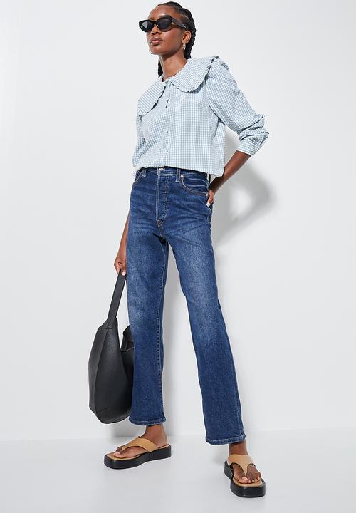 Superbalist - Peterpan collar blouse - sage gingham