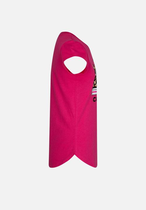 Converse - Cnvg digi leopard sneaker fill tee - pink