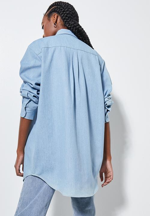 Superbalist - Denim overshirt - distress light blue