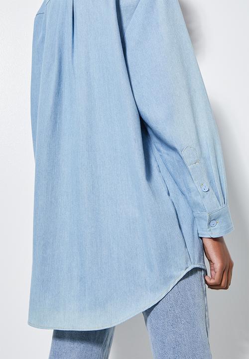 Superbalist - Denim overshirt - distress light blue