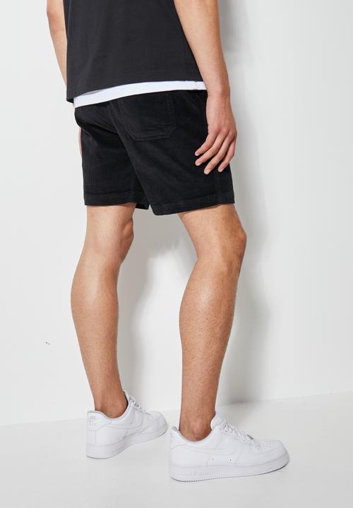 Superbalist - Deco corduroy elasticated short - black