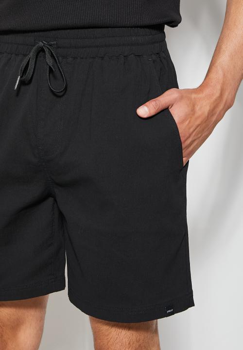 Superbalist - Deco seersucker elasticated short - black