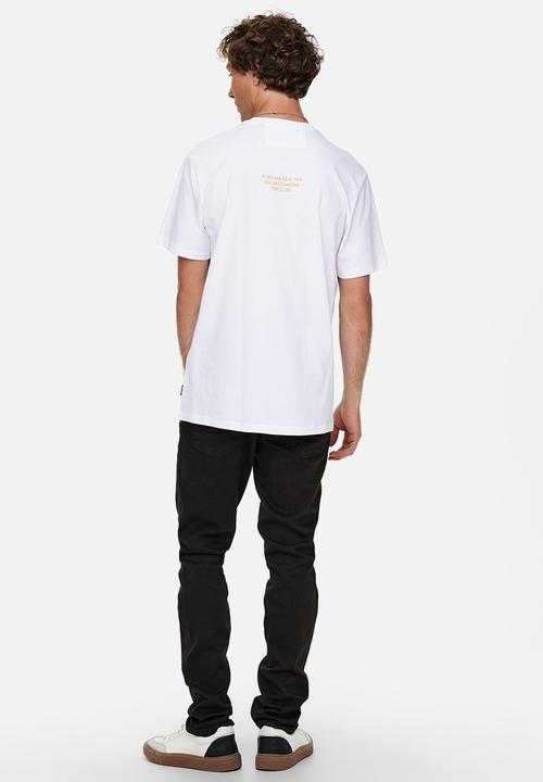 Only & Sons - Onsvincent life reg short sleeve tee - white