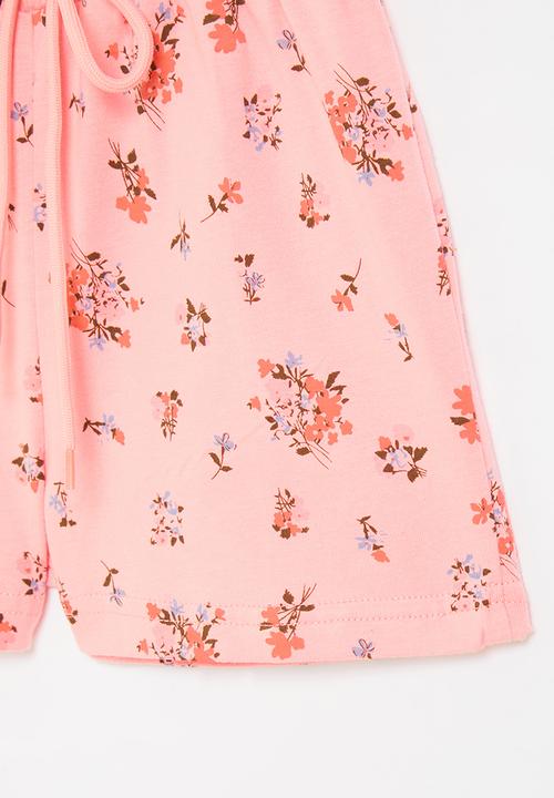 Pop Candy - Girls shorts with flowers - pink