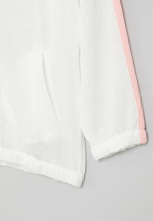 Pop Candy - Girls side stripe jacket - white