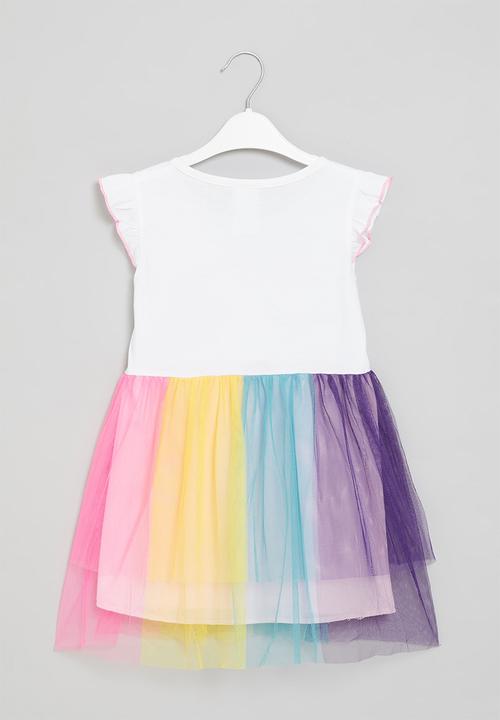 Pop Candy - Girls unicorn dress with mesh - multi