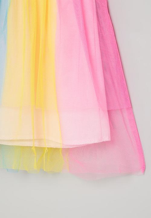 Pop Candy - Girls unicorn dress with mesh - multi