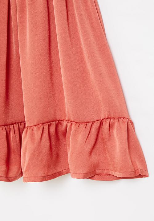 Pop Candy - Frill sleeve dress - red