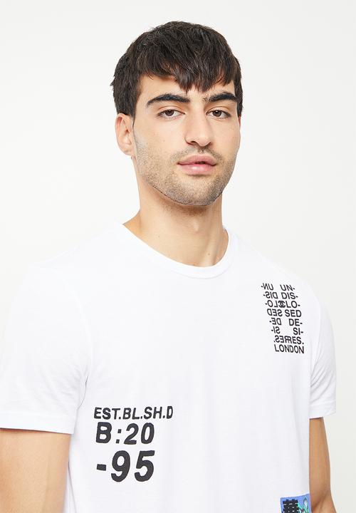 Trendyol - Multi print short sleeve tee - white