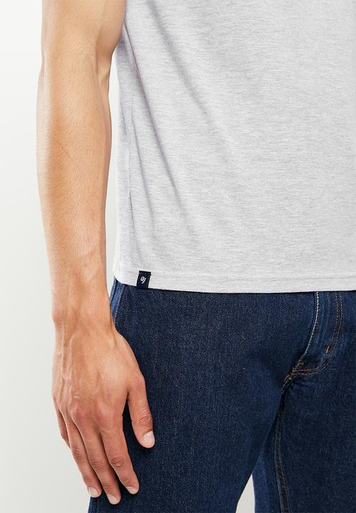 Aca Joe - Aj embroidered tee - grey 