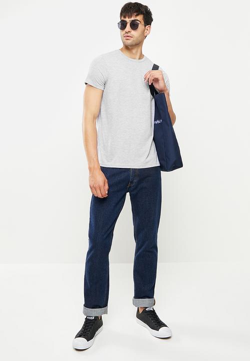 Aca Joe - Aj embroidered tee - grey 