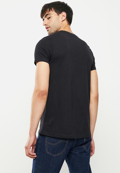 Aca Joe - Floral logo printed tee - black