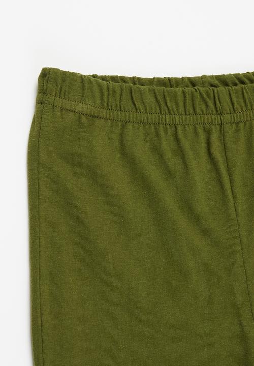 Pop Candy - Boys tee & shorts pj set - oat & khaki