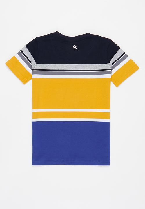 SOVIET - B mandell crew neck yarn dye stripe tee - multi 