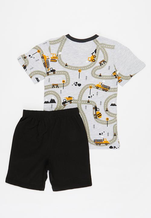 Pop Candy - Truck tee & shorts set - grey