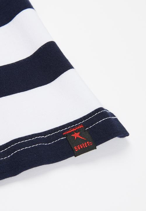 SOVIET - B valko crew neck yarn dye stripe tee - multi 