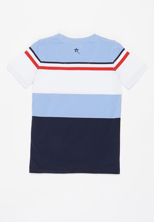 SOVIET - B lando crew neck yarn dye stripe tee - multi