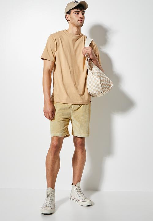 Superbalist - Deco corduroy elasticated short - stone