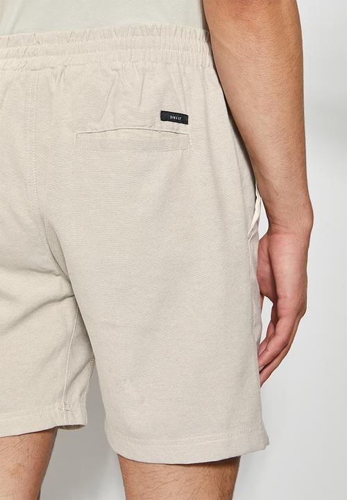 Superbalist - Deco chambray elasticated short - stone