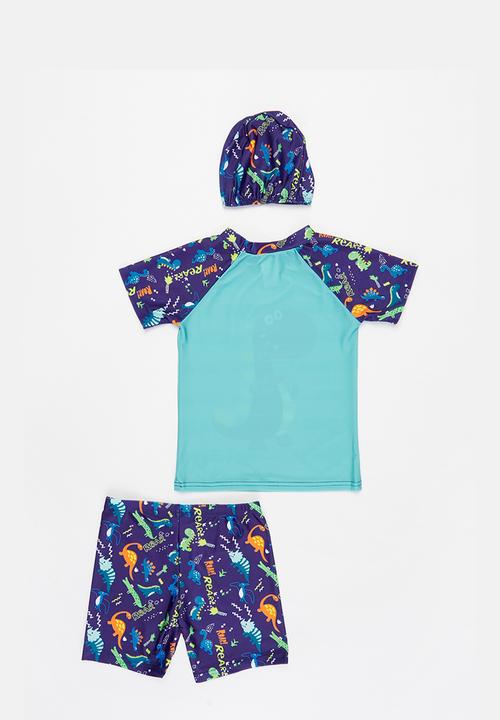 Pop Candy - Boys dino swimsuit set - blue