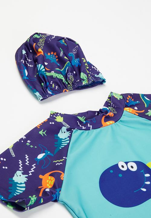 Pop Candy - Boys dino swimsuit set - blue