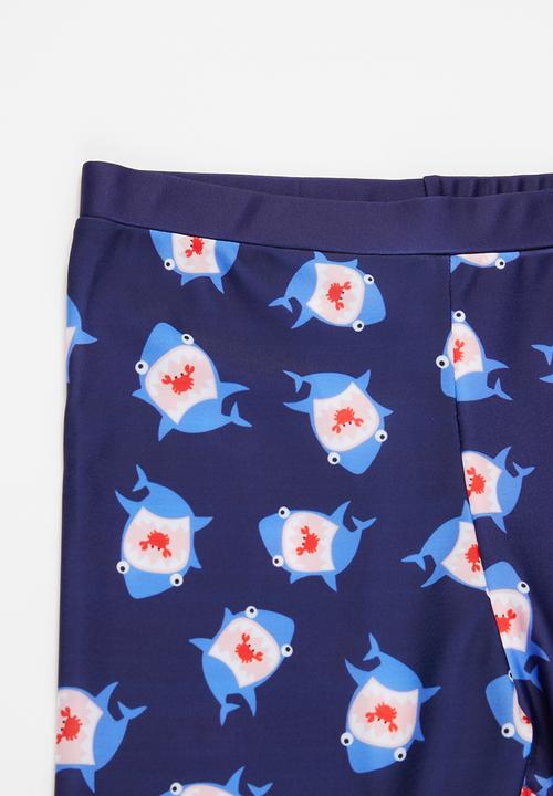 Pop Candy - Boys shark swimsuit set - yellow & navy